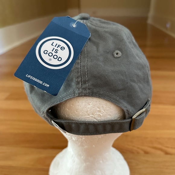 NWT Life is Good Hat Cap Gray Blue Black Dog - Picture 6 of 12